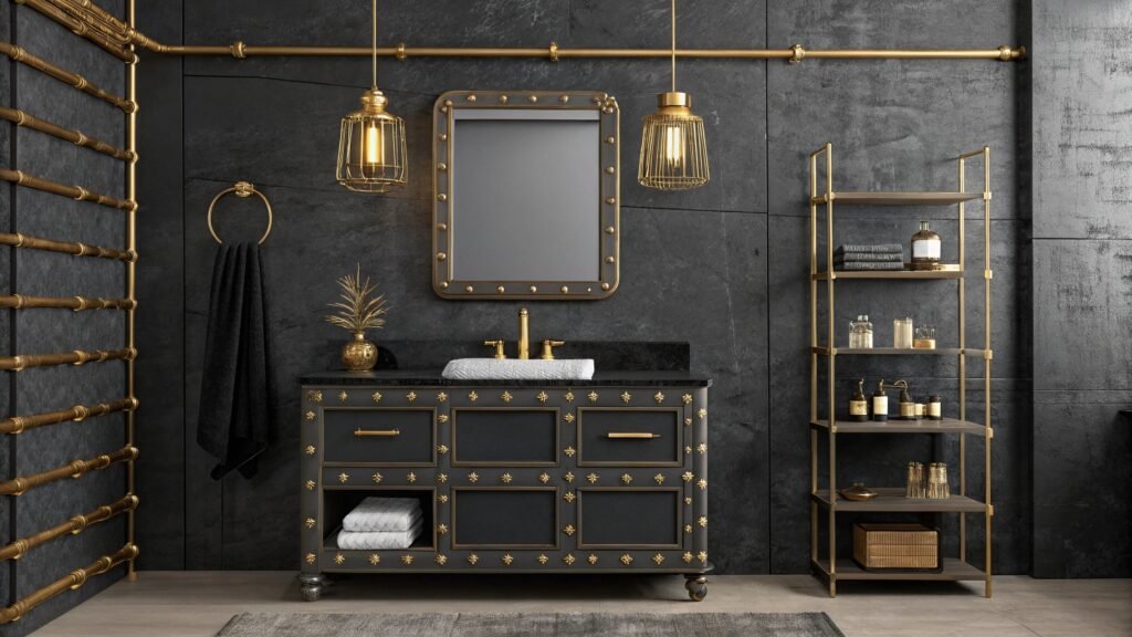 The Allure of Dark and Gold Bathroom Ideas: A Bold Take on Elegance