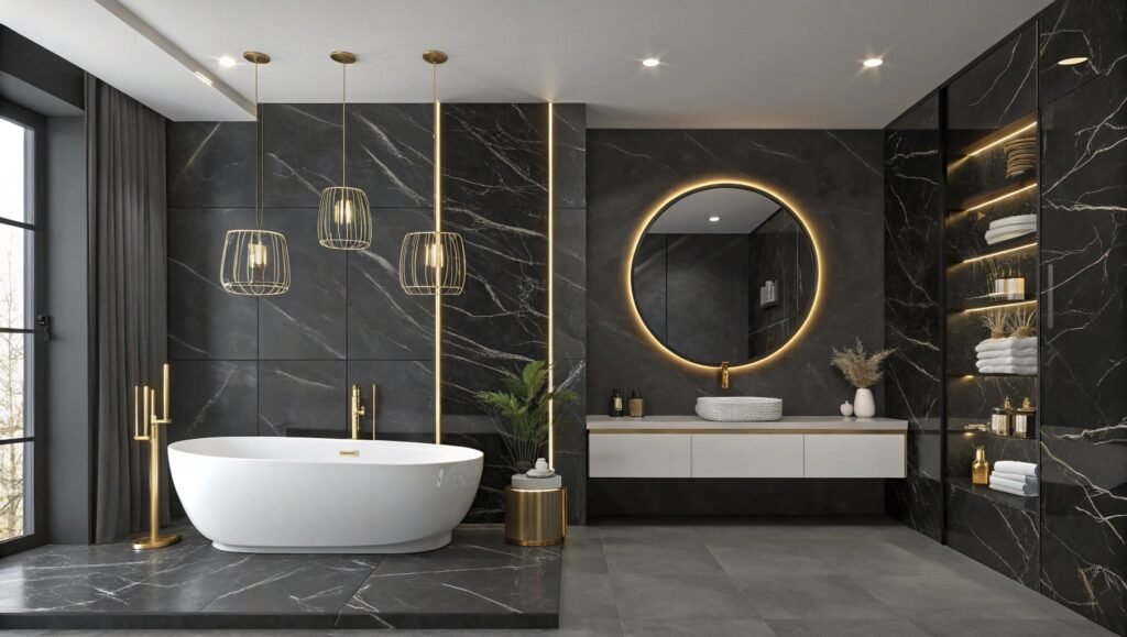 The Allure of Dark and Gold Bathroom Ideas: A Bold Take on Elegance