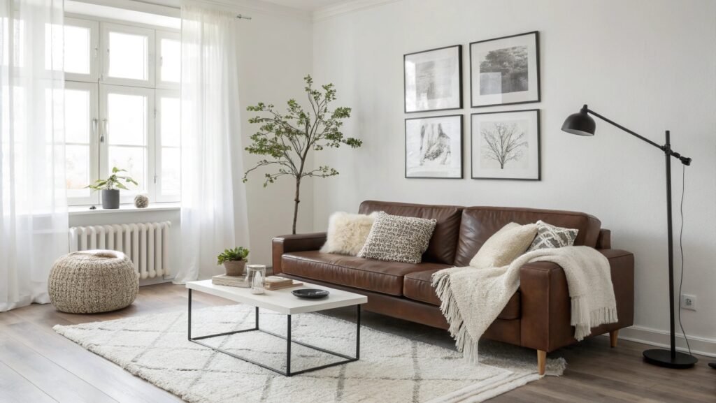 Explore the Allure of Jewel-Toned Splendor Chocolate Brown Couch Living Room Ideas