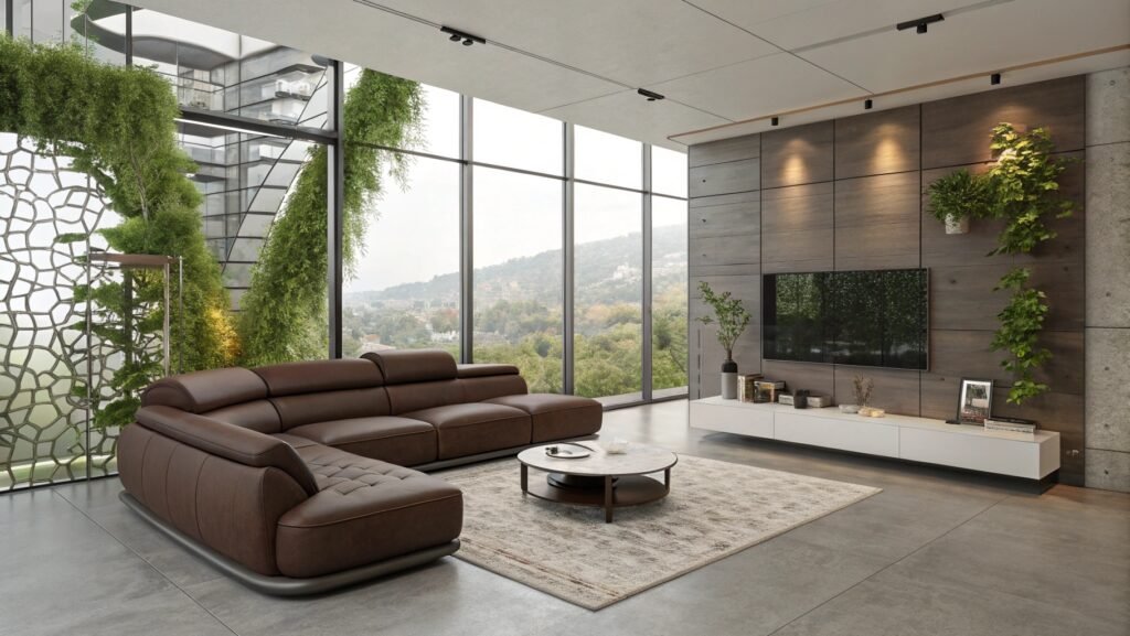 Explore the Allure of Jewel-Toned Splendor Chocolate Brown Couch Living Room Ideas