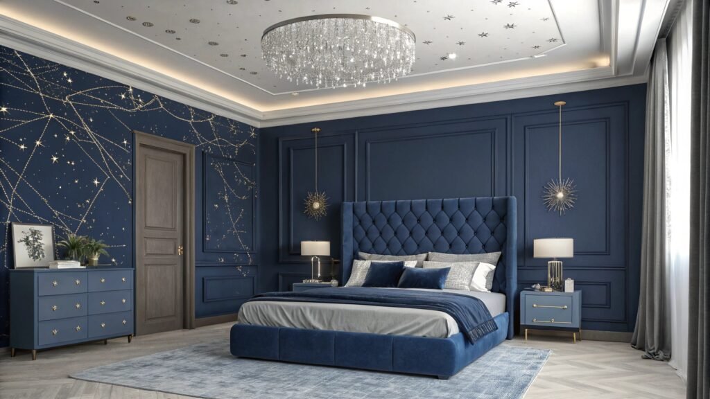 Regal Inspiration for Navy Blue Bedrooms That Define Modern Elegance