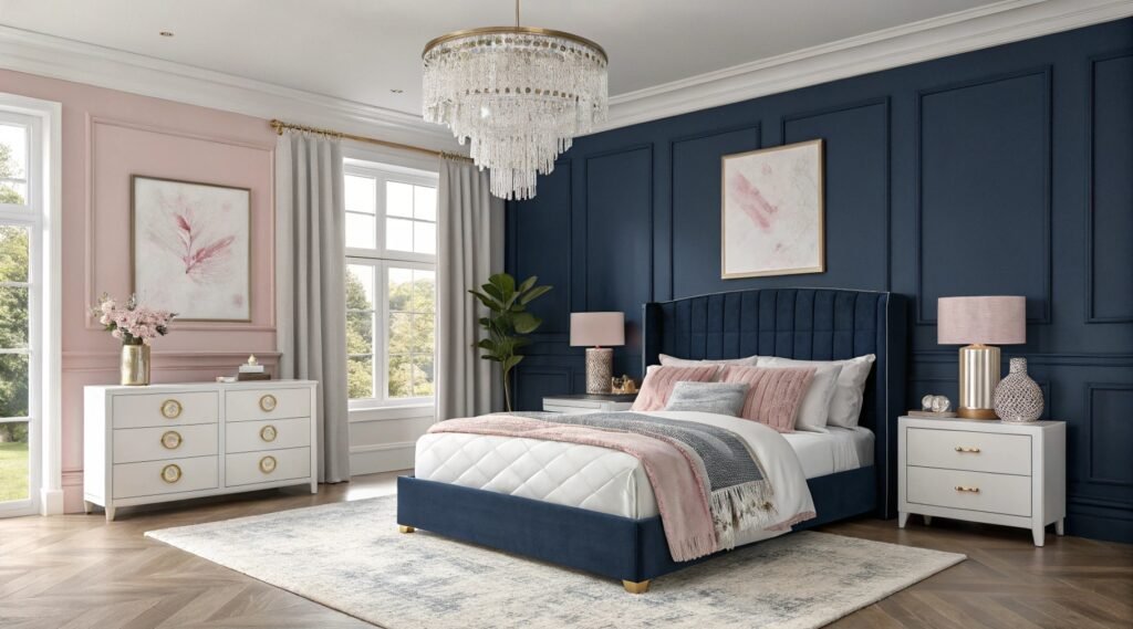 Regal Inspiration for Navy Blue Bedrooms That Define Modern Elegance