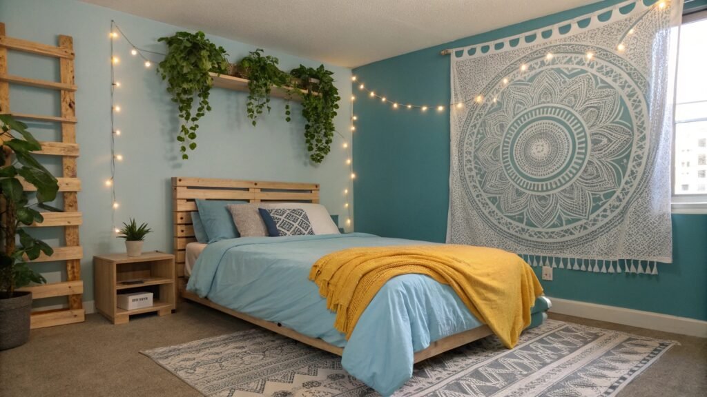Inside the Ultimate Blue Dorm Room Makeover for College Style Goals