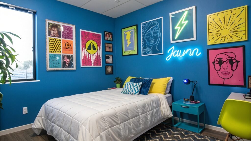 Inside the Ultimate Blue Dorm Room Makeover for College Style Goals