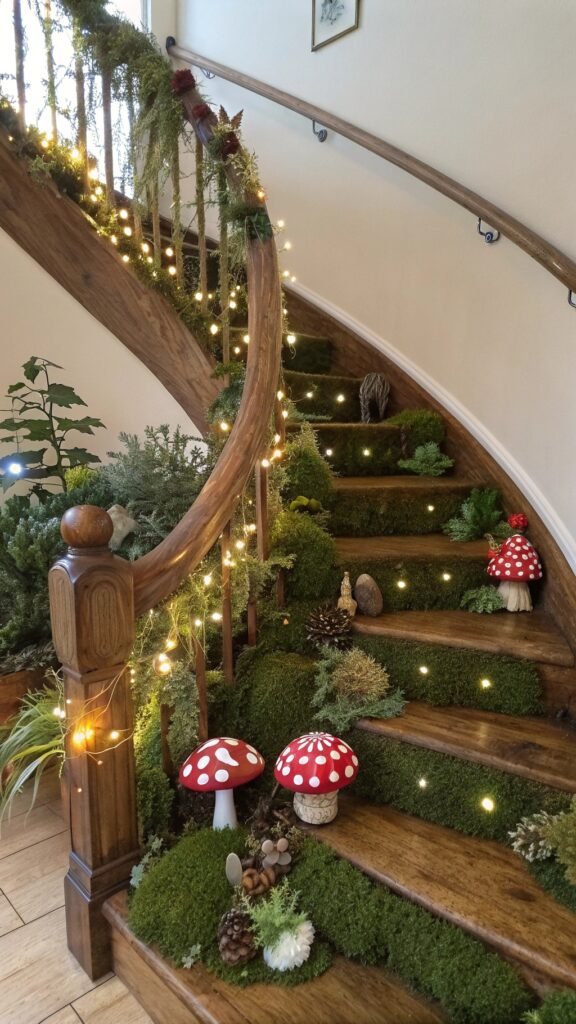 21 Resplendent Christmas Staircases Decoration Inspirations
