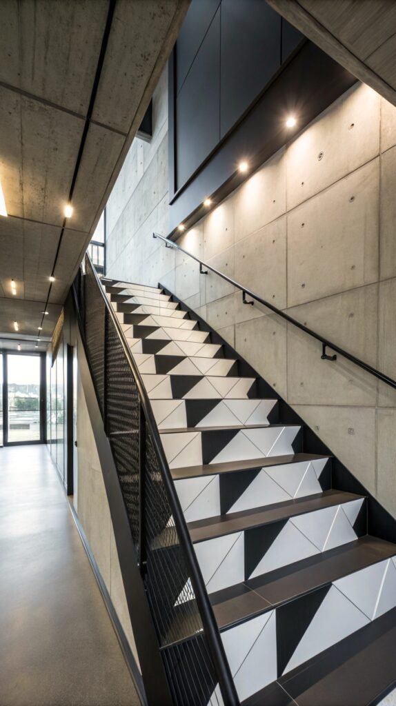 The Timeless Appeal of Black and White Stair Designs in Modern Interiors
