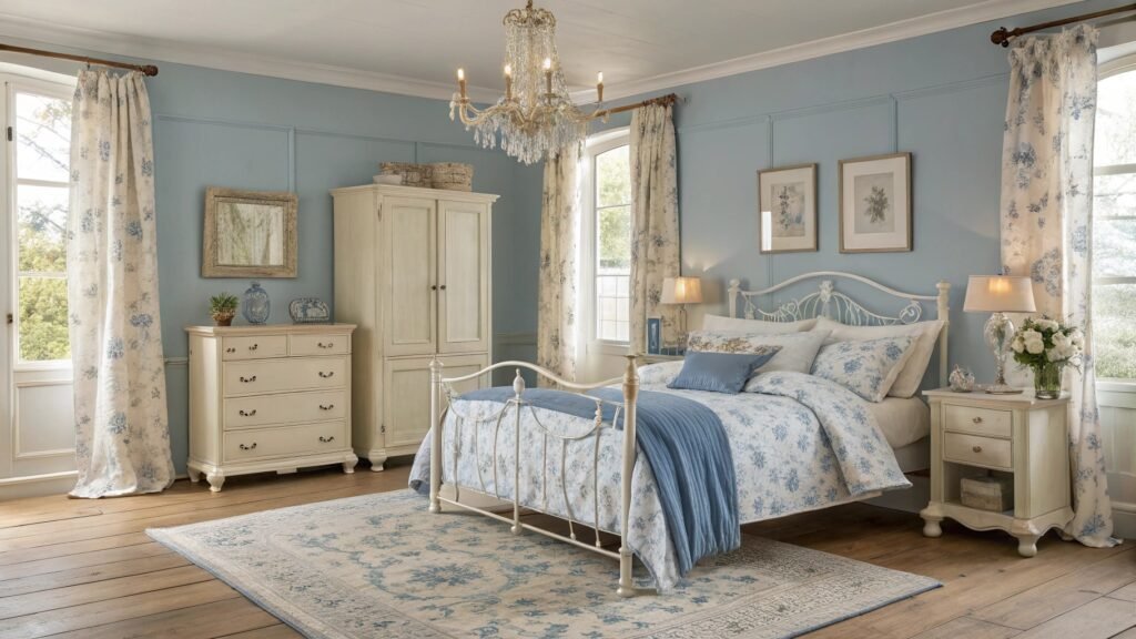 How to Design a Blue and Cream Bedroom for a Truly Ethereal Retreat