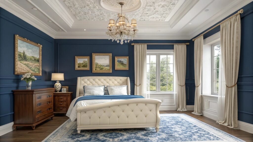 How to Design a Blue and Cream Bedroom for a Truly Ethereal Retreat