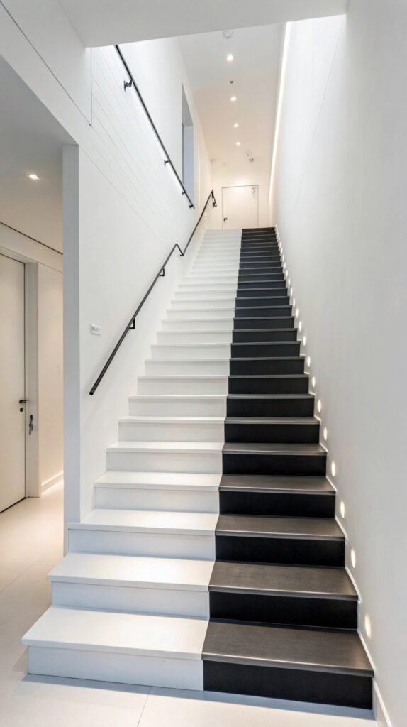 The Timeless Appeal of Black and White Stair Designs in Modern Interiors