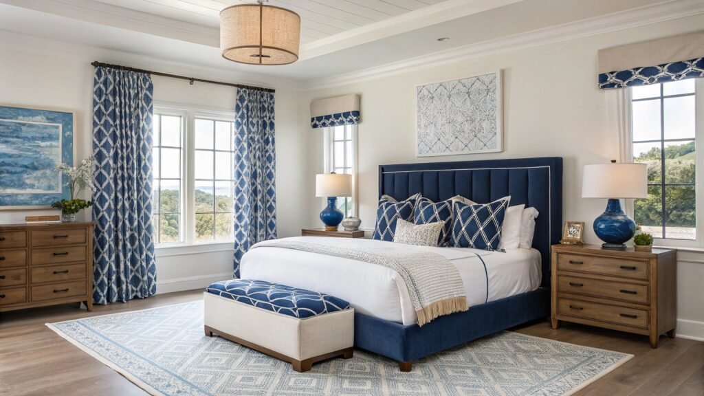 How to Design a Blue and Cream Bedroom for a Truly Ethereal Retreat