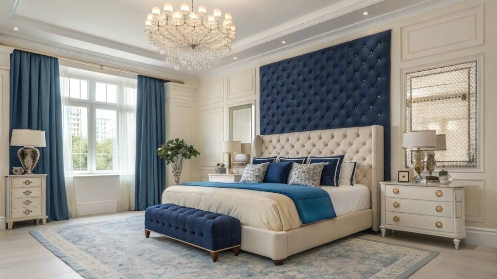 How to Design a Blue and Cream Bedroom for a Truly Ethereal Retreat