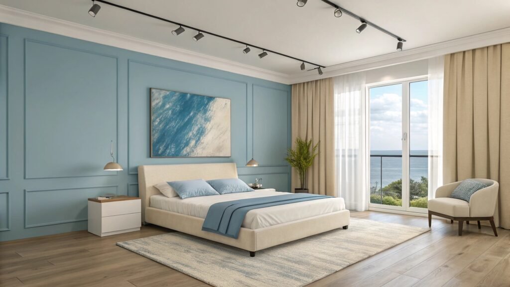 How to Design a Blue and Cream Bedroom for a Truly Ethereal Retreat
