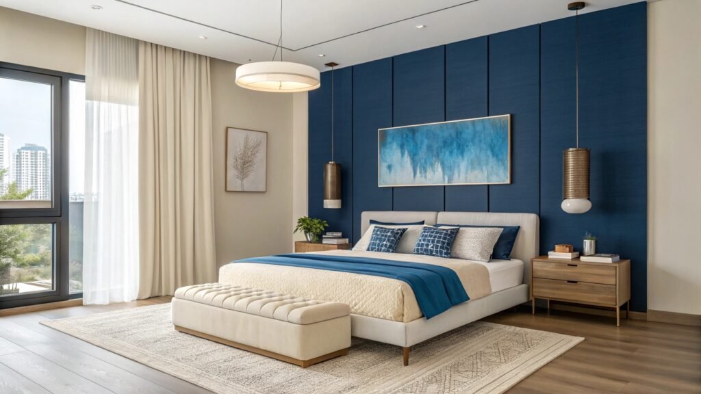 How to Design a Blue and Cream Bedroom for a Truly Ethereal Retreat