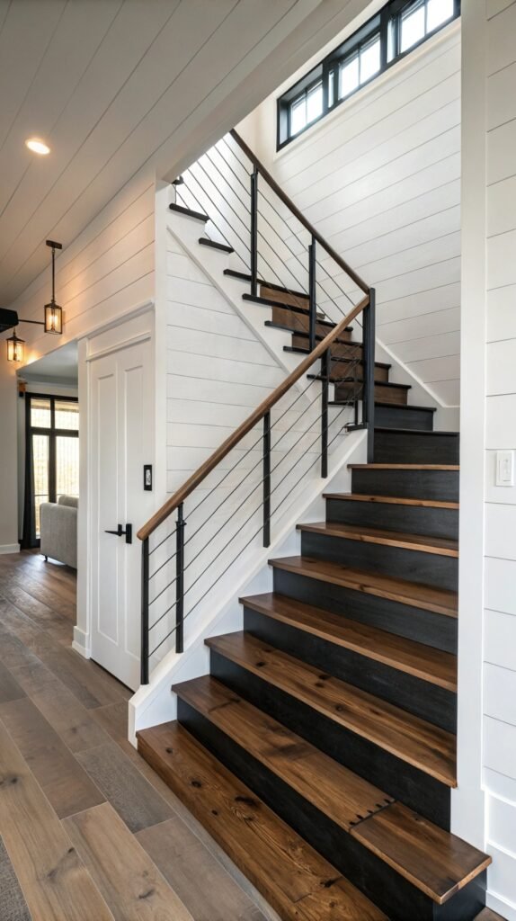 The Timeless Appeal of Black and White Stair Designs in Modern Interiors