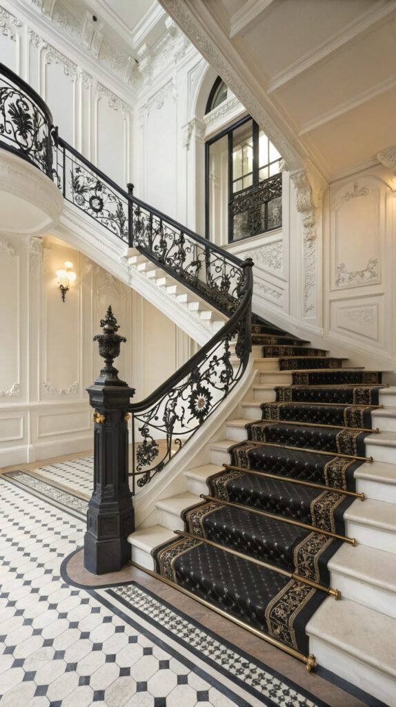 The Timeless Appeal of Black and White Stair Designs in Modern Interiors