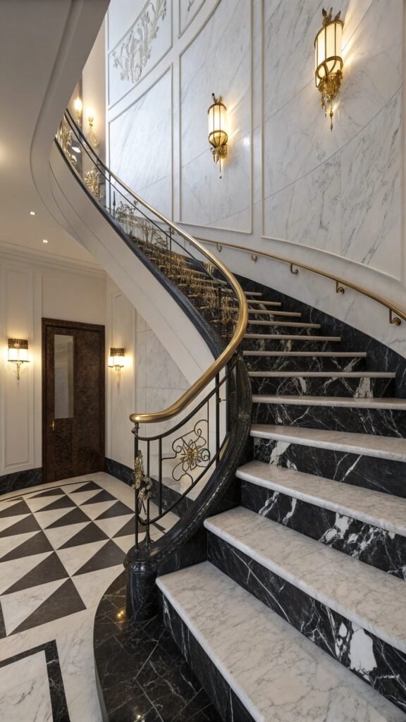 The Timeless Appeal of Black and White Stair Designs in Modern Interiors