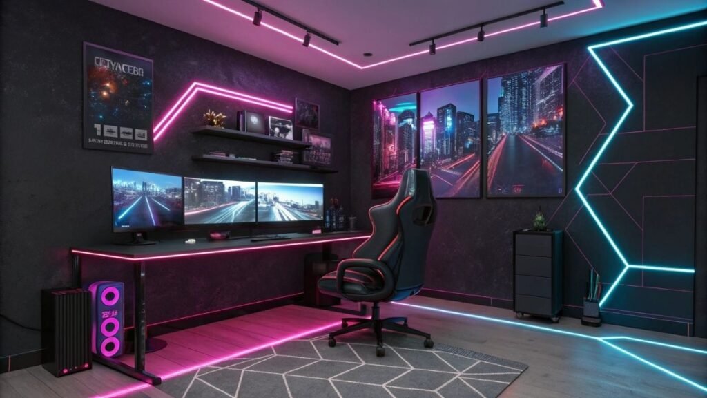 19 Futuristic Video Game Room Ideas for the Ultimate Gaming Escape