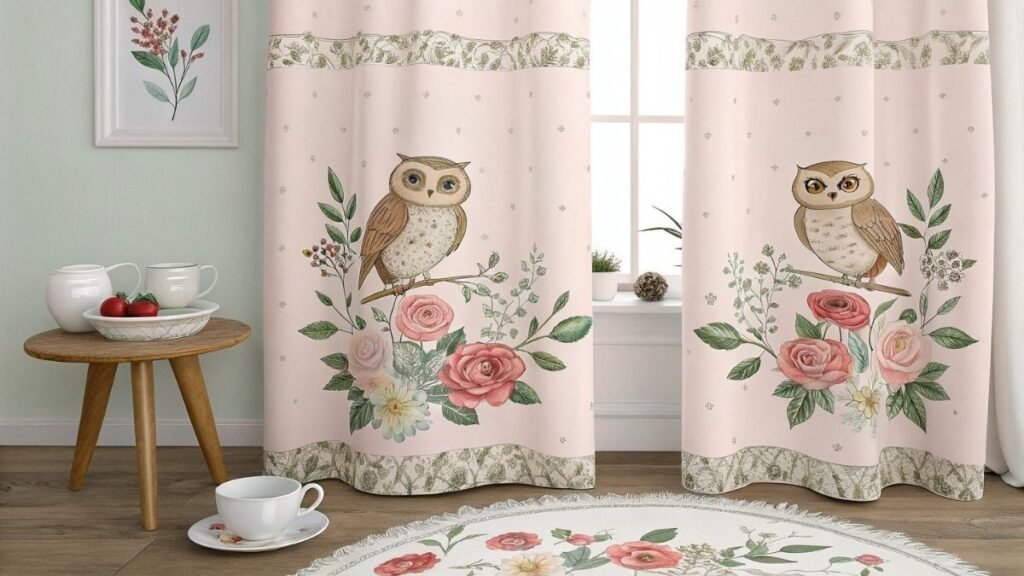 19 Cheerful Owl-Themed Kitchen Curtain Ideas