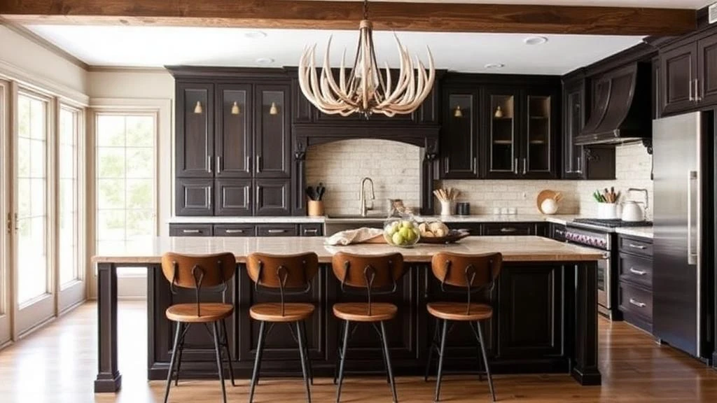 21 Rustic and Elegant Antler Kitchen Decor Ideas