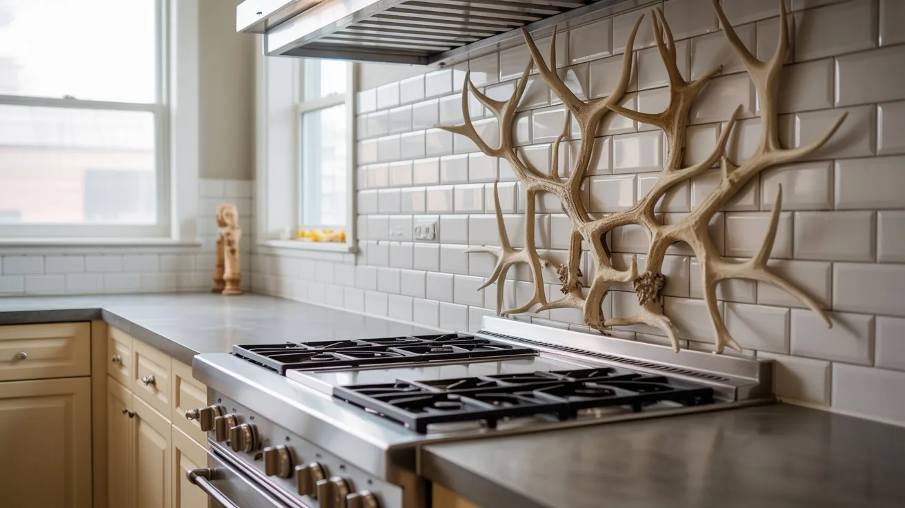 Antler Backsplash Kitchen Art