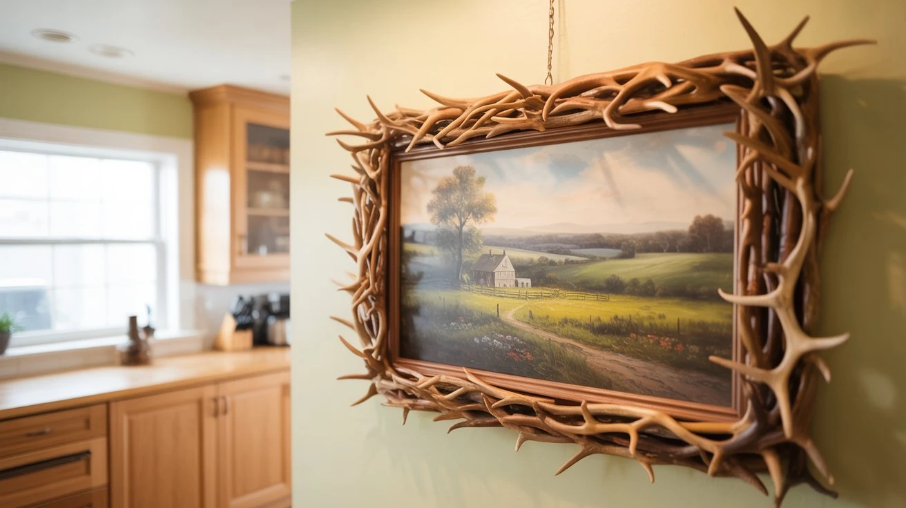 Antler Framed Kitchen Art
