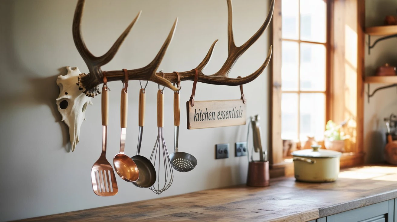 Antler Kitchen Utensil Rack