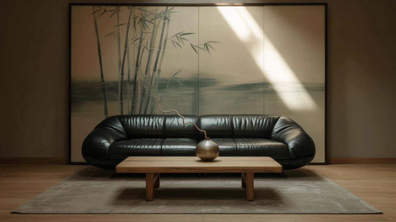 Asian Serenity Leather Lounge