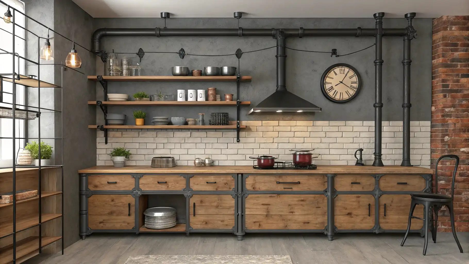 Bold Industrial Kitchen