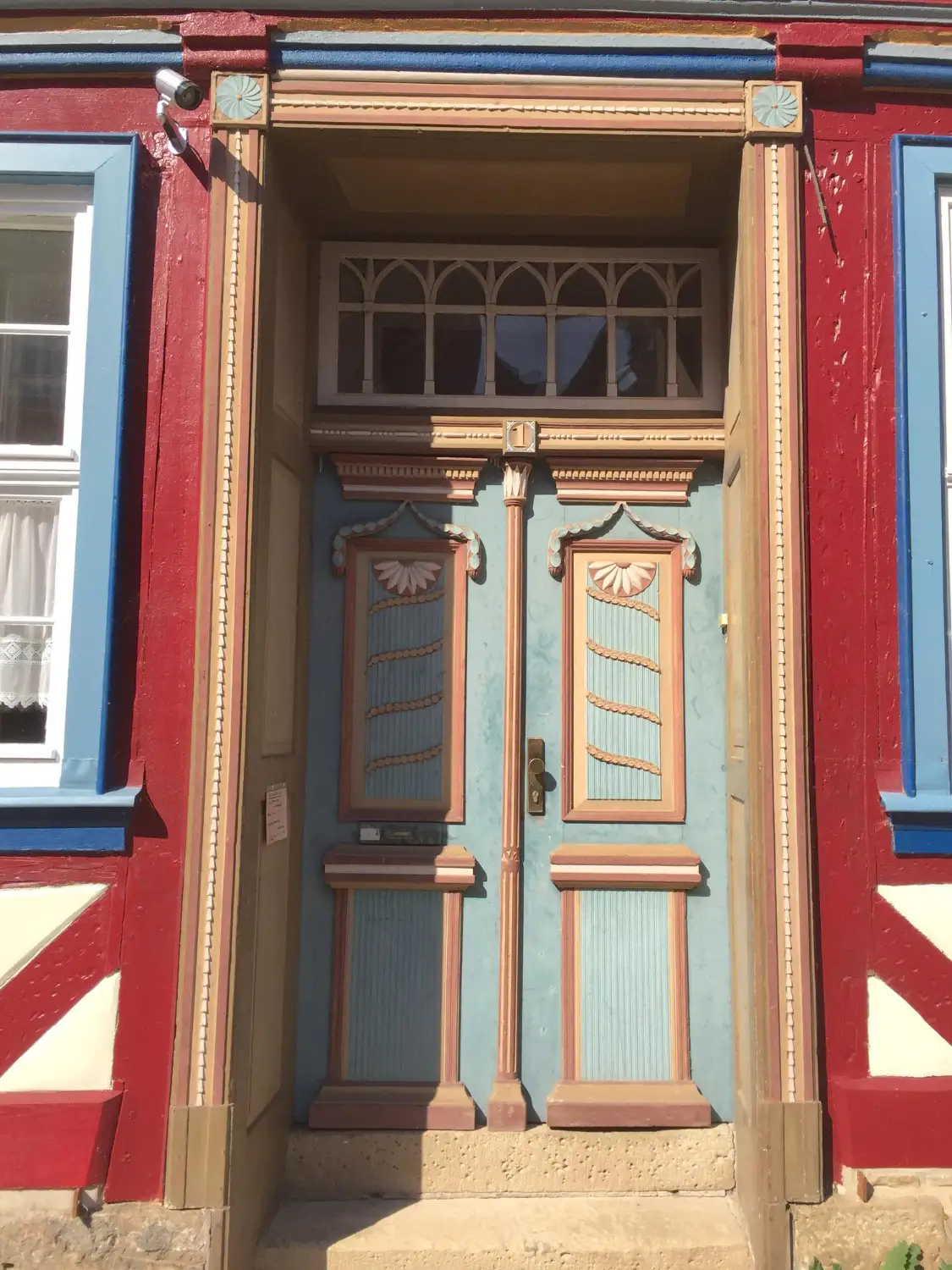 Rustic Carved Entryway
