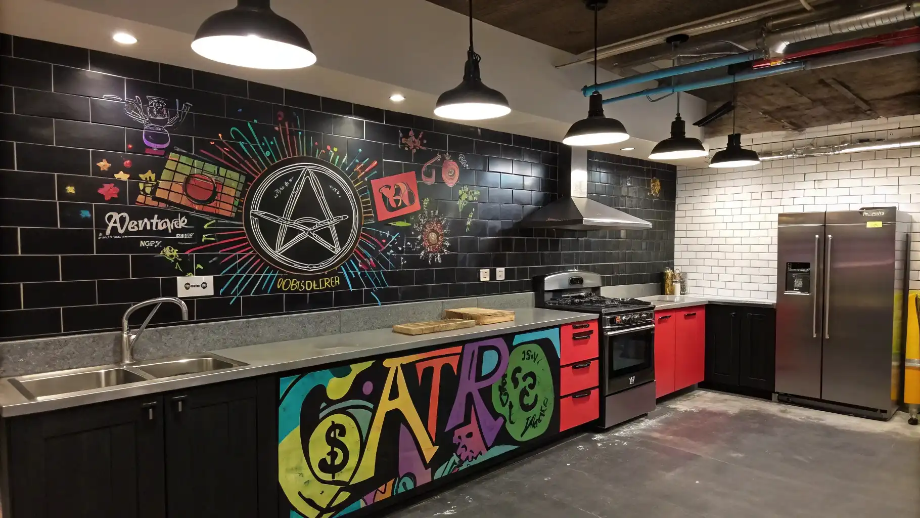 Graffiti Art Kitchen Transformation