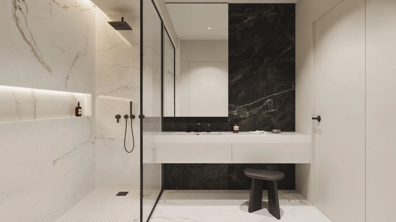 Clean Contrast Bathroom