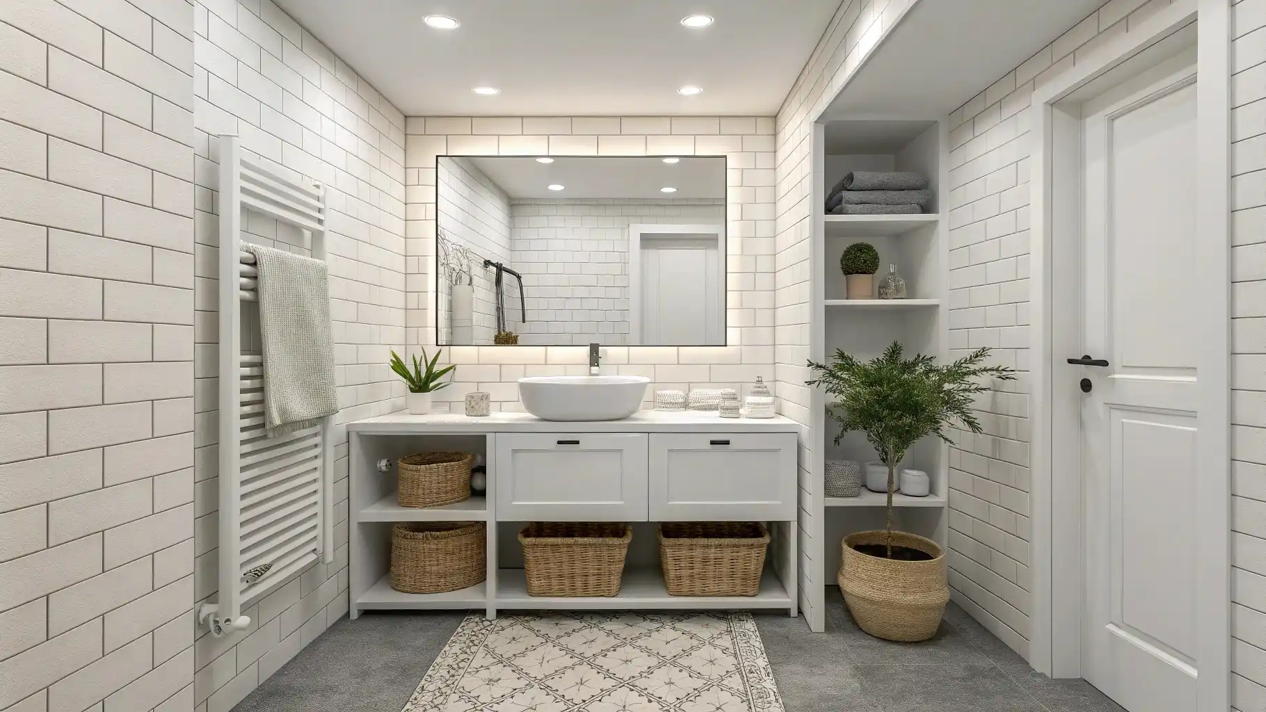 Clean White Minimalism with Natural Textures