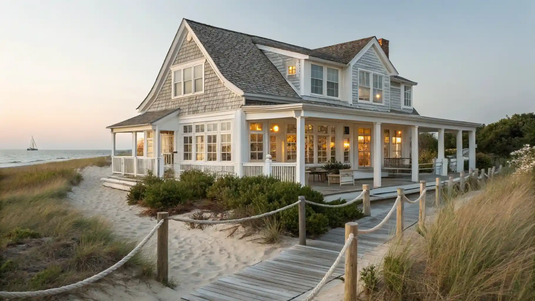 Coastal Beachfront Cottage with Wraparound Porch