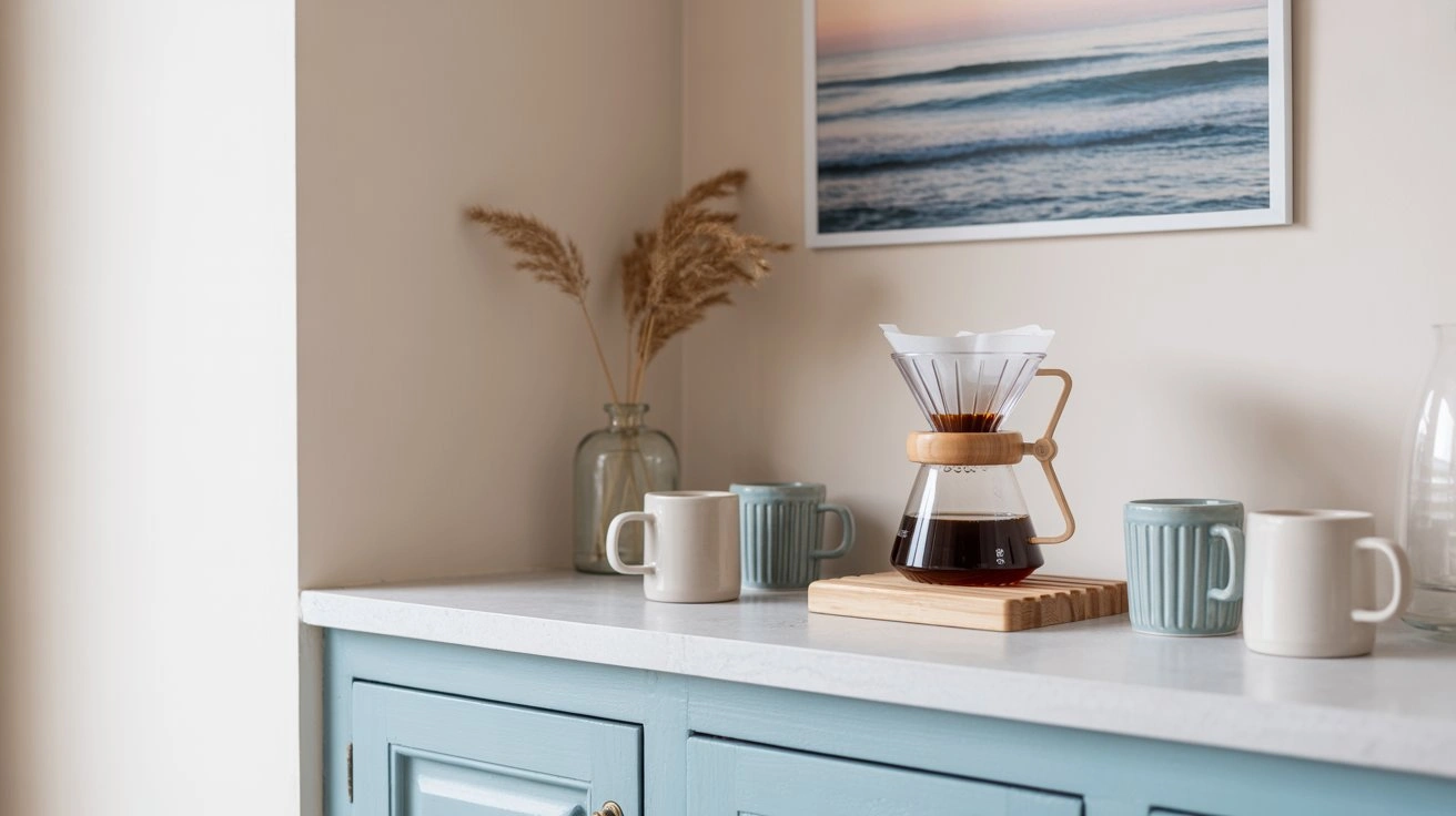 Coastal Calm Coffee Corner