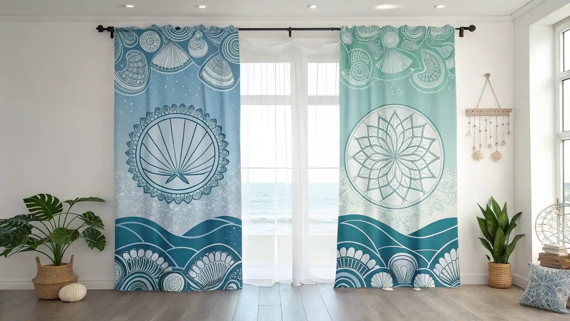 Coastal Mandala Window Treatments