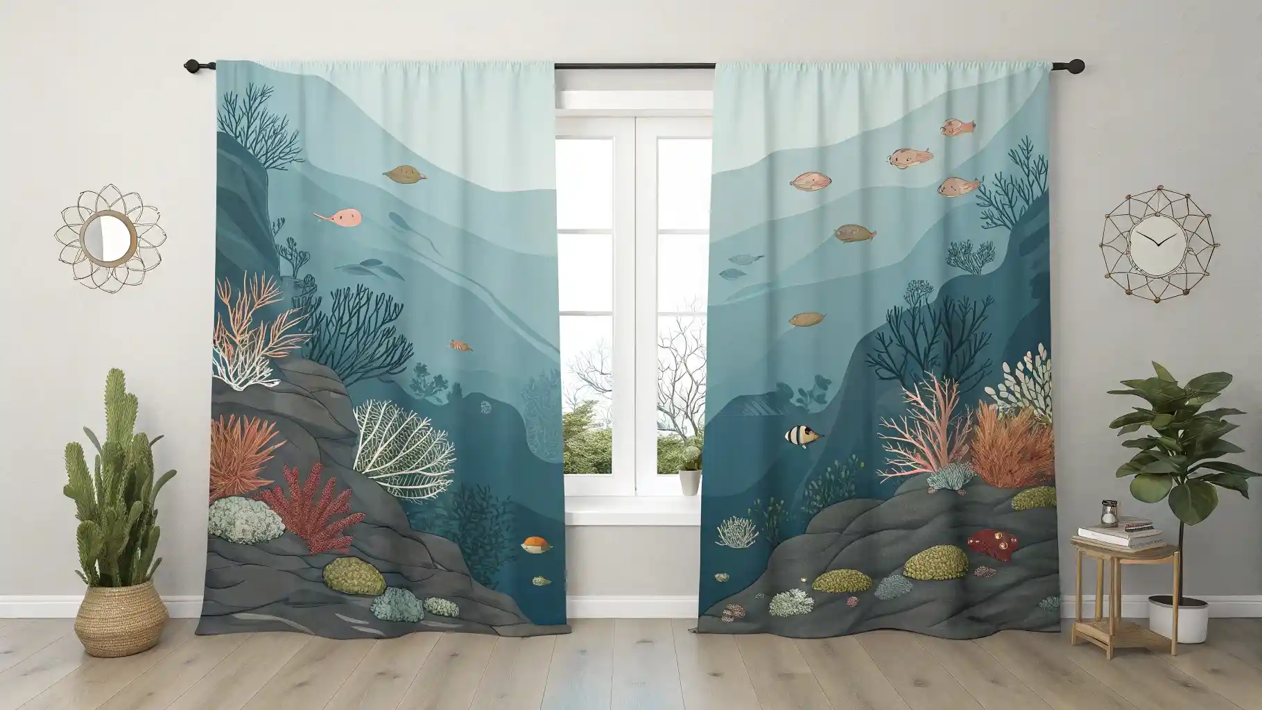 Complete Coral Reef Ecosystem Curtains