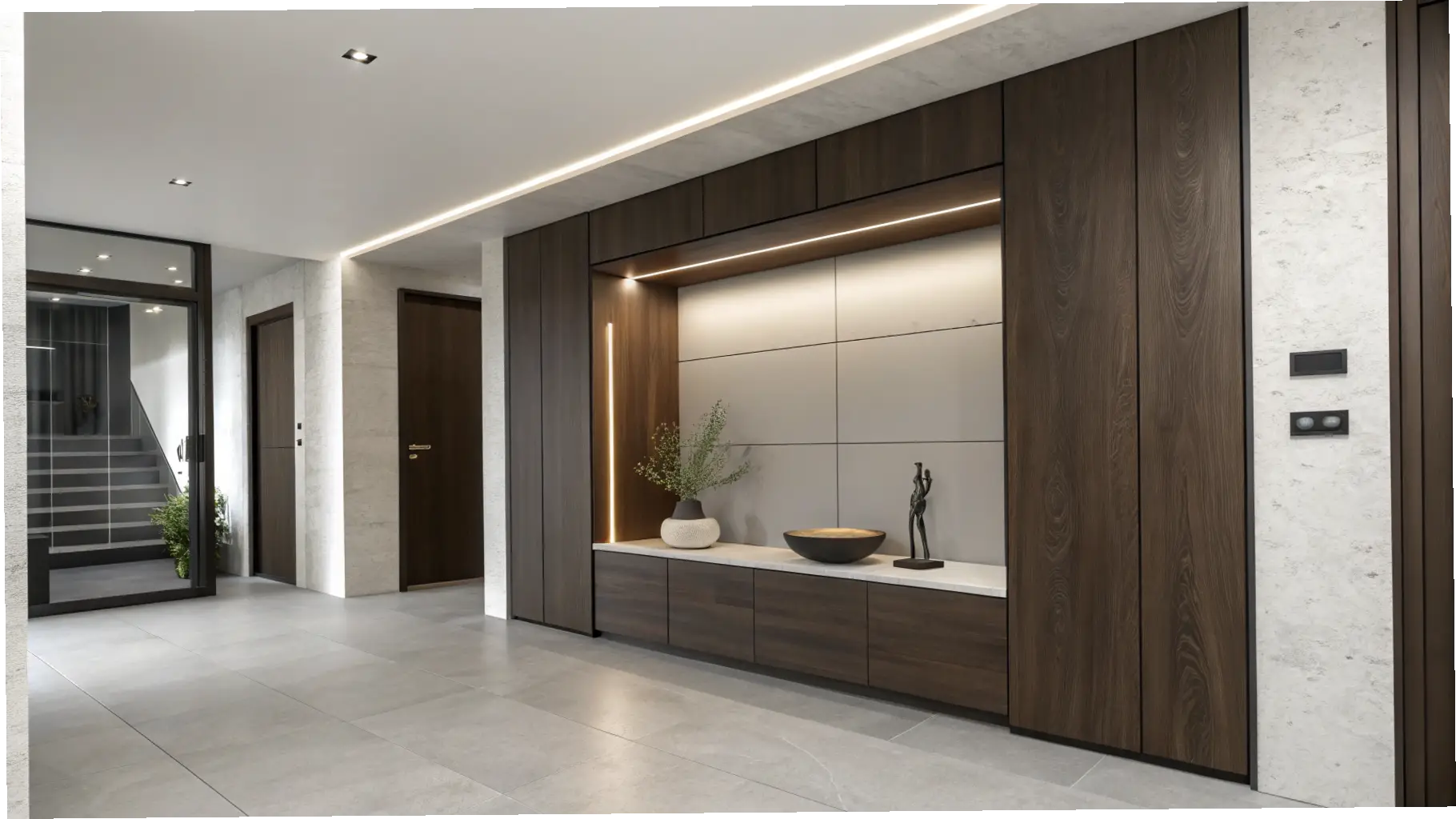 Contemporary Built-in Storage Unit
