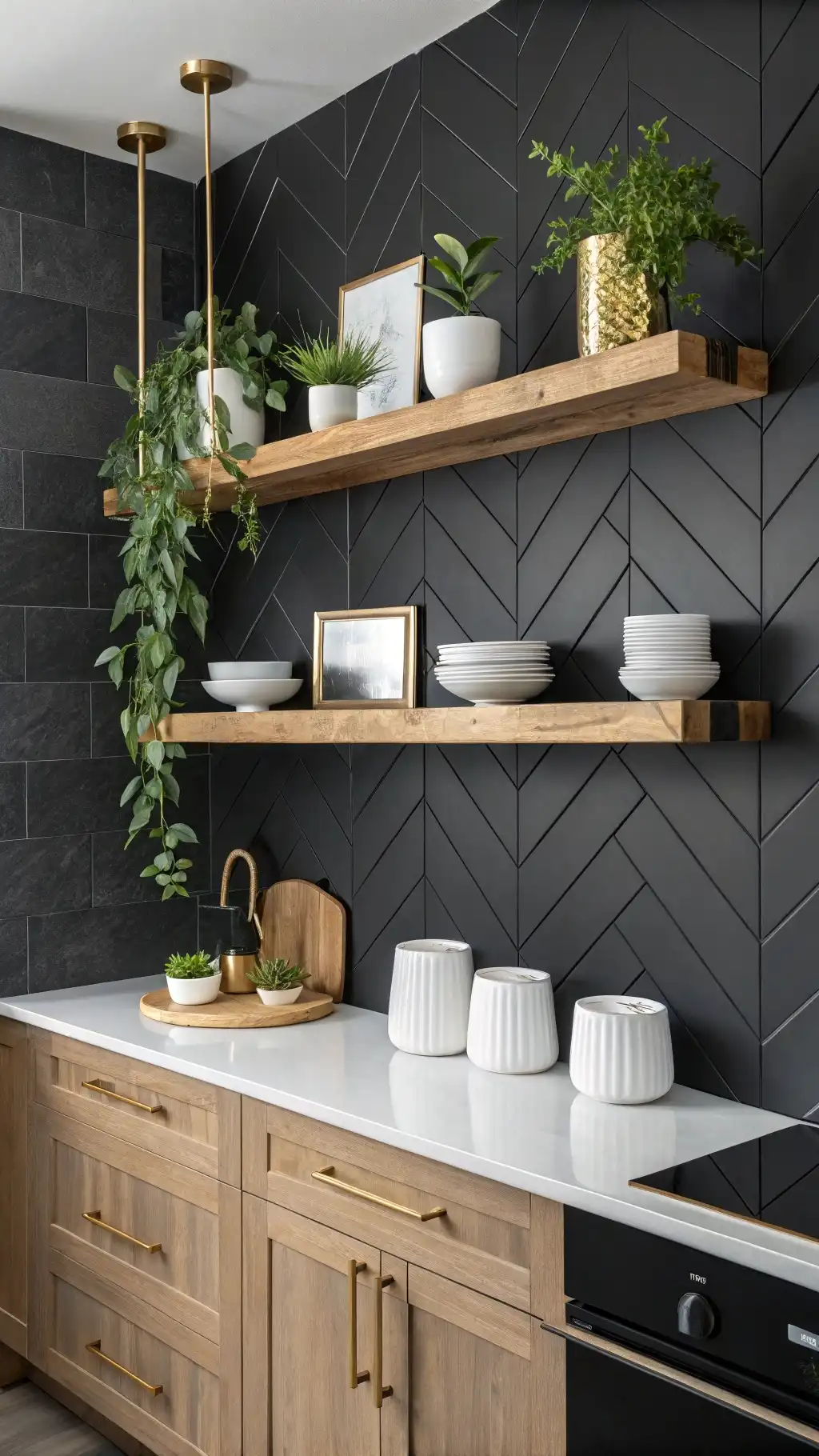 Contemporary Geometric Wall Corner Shelves