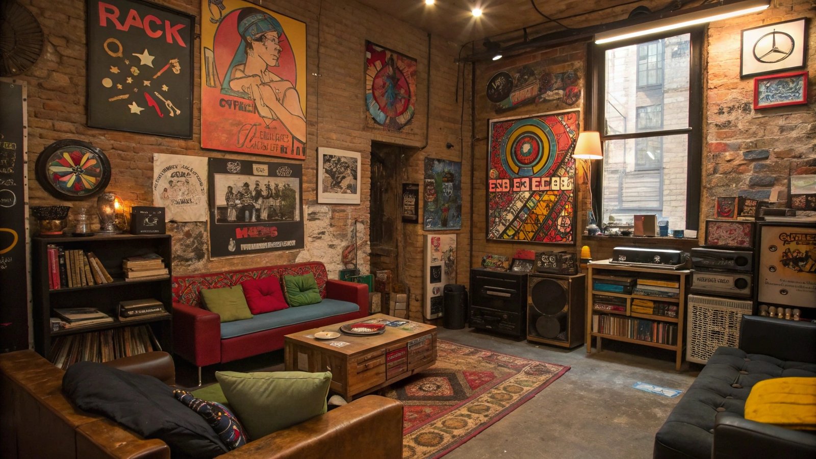 Create Authentic Punk Apartment Decor Using Industrial Materials and Rebellious Style