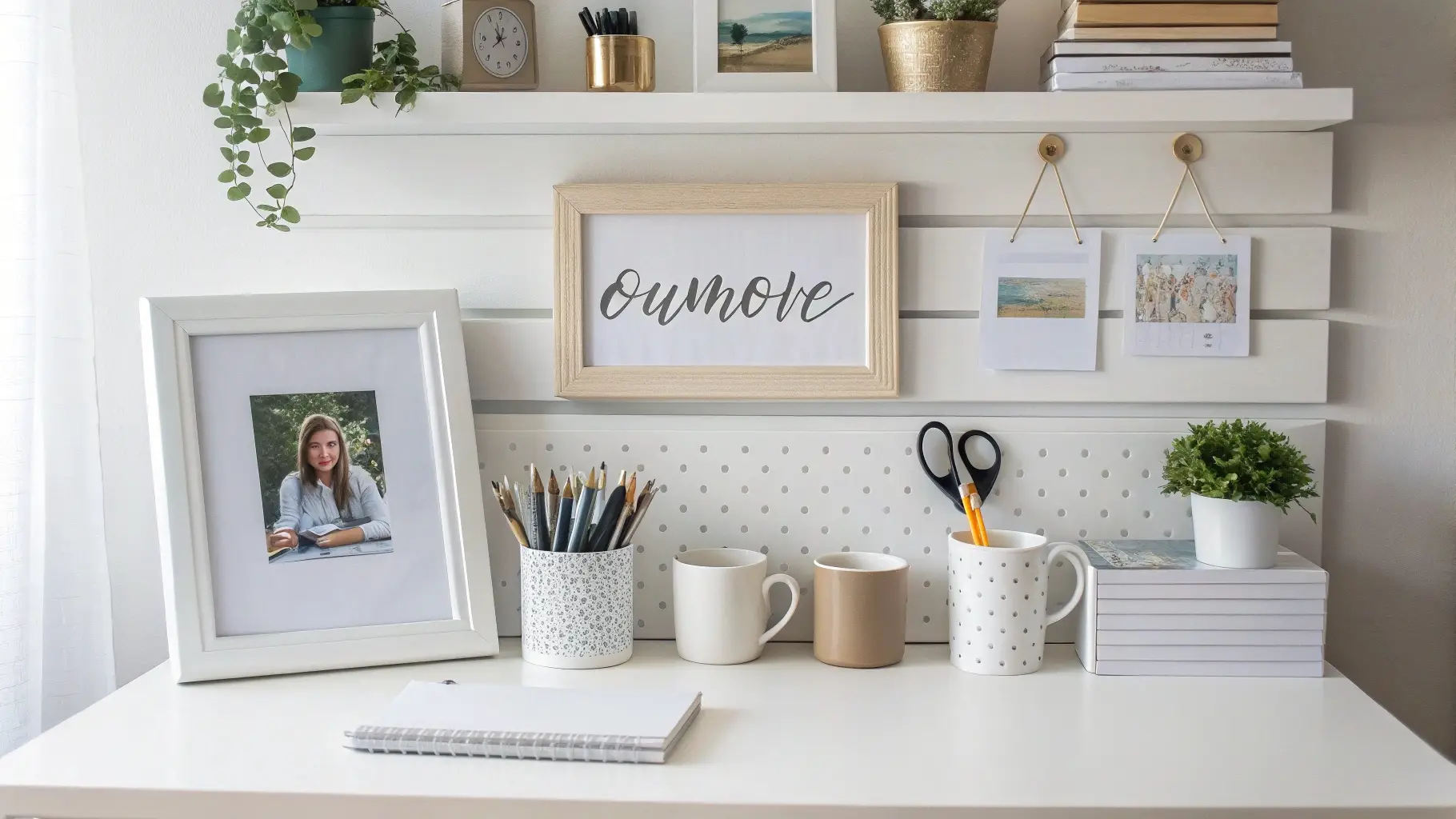 Desk Workspace Shelf Display
