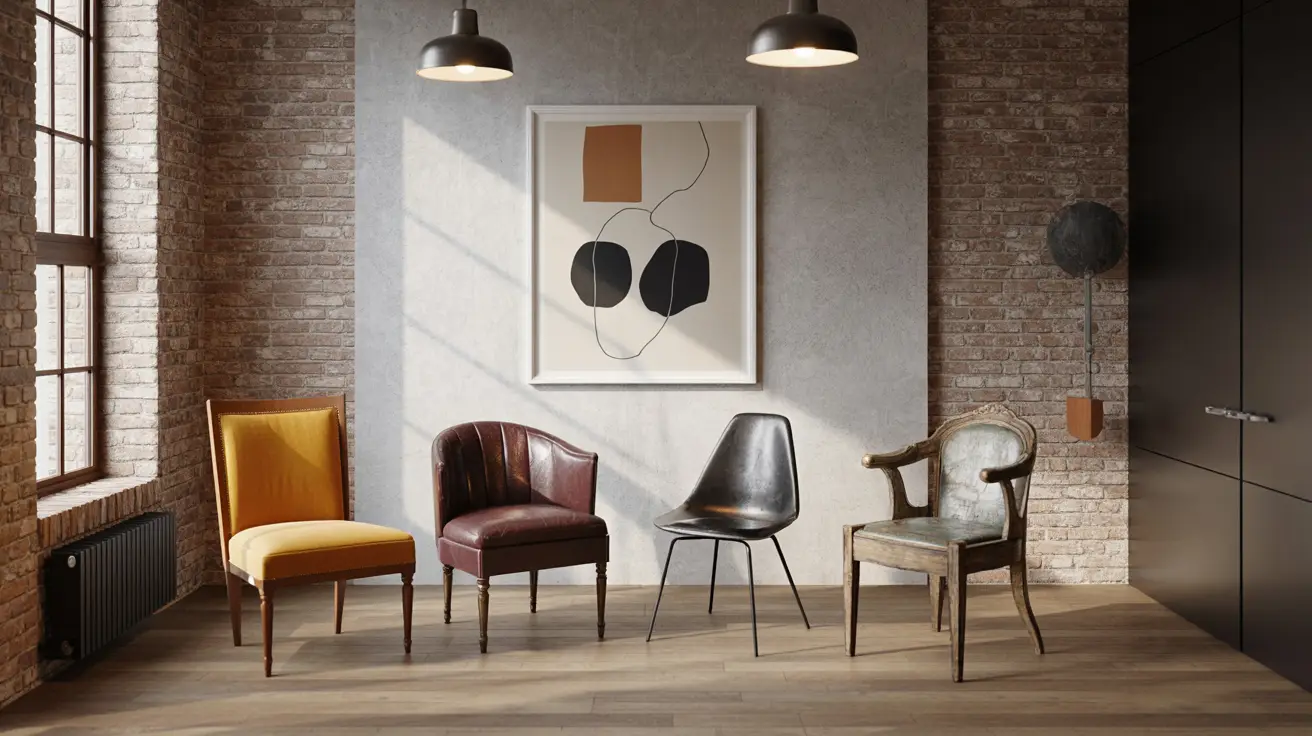 Eclectic Vintage Chair Collection Display