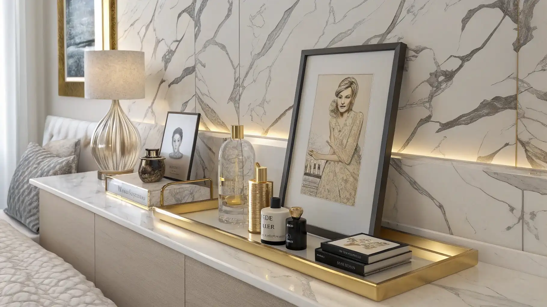 Elegant Bedside Console Display