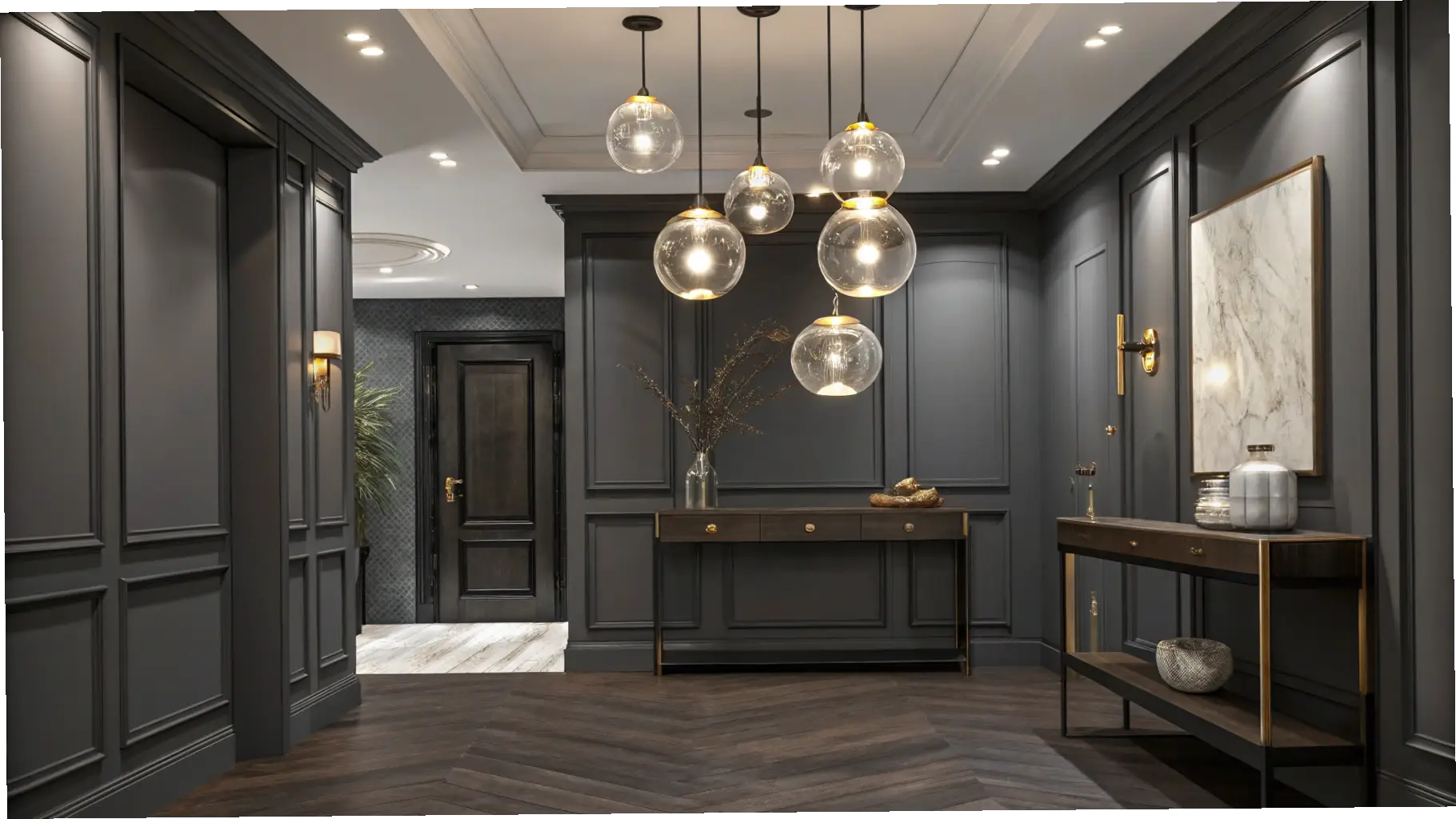 Elegant and Dramatic Entry Hall