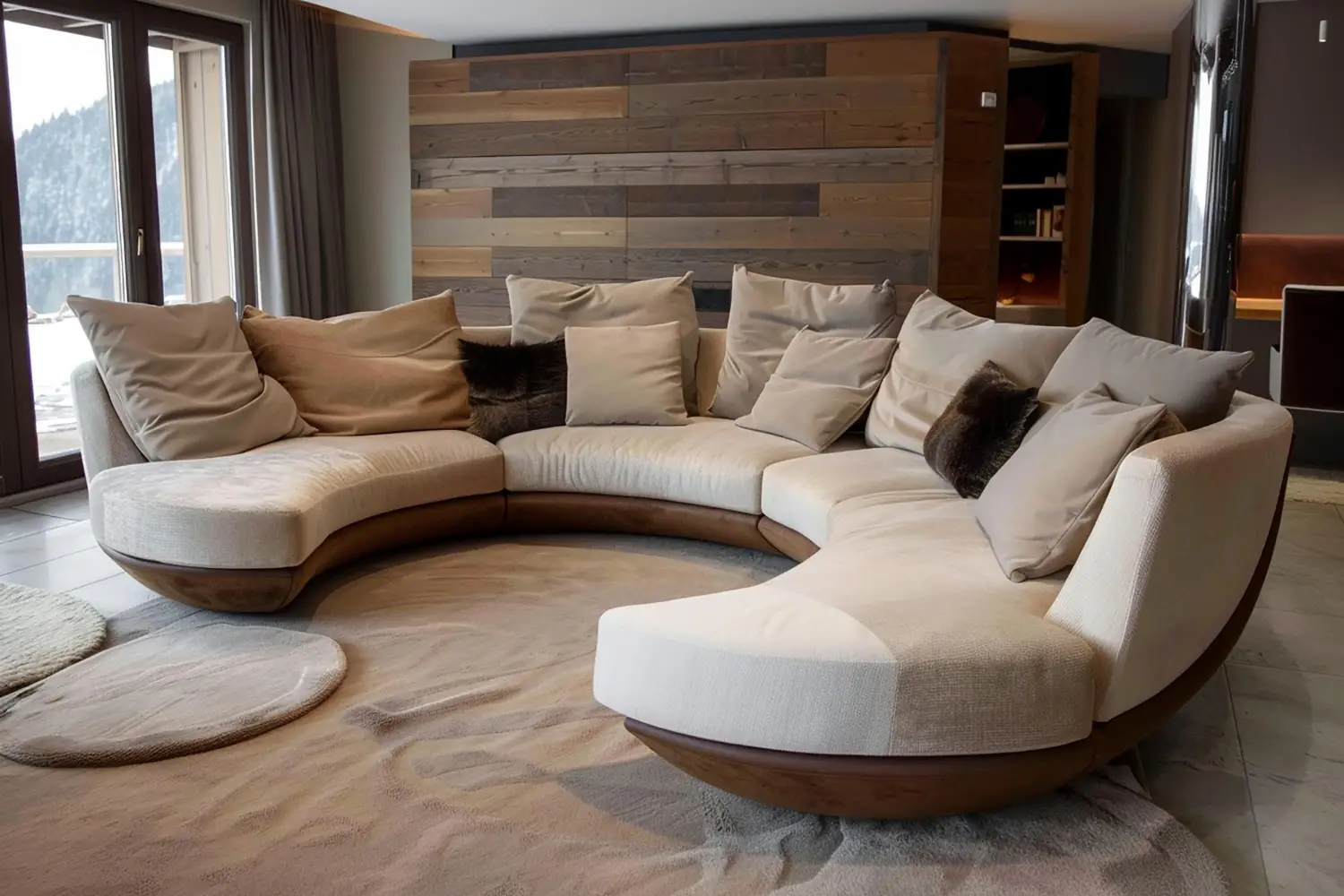 Embracing Crescent Sectional