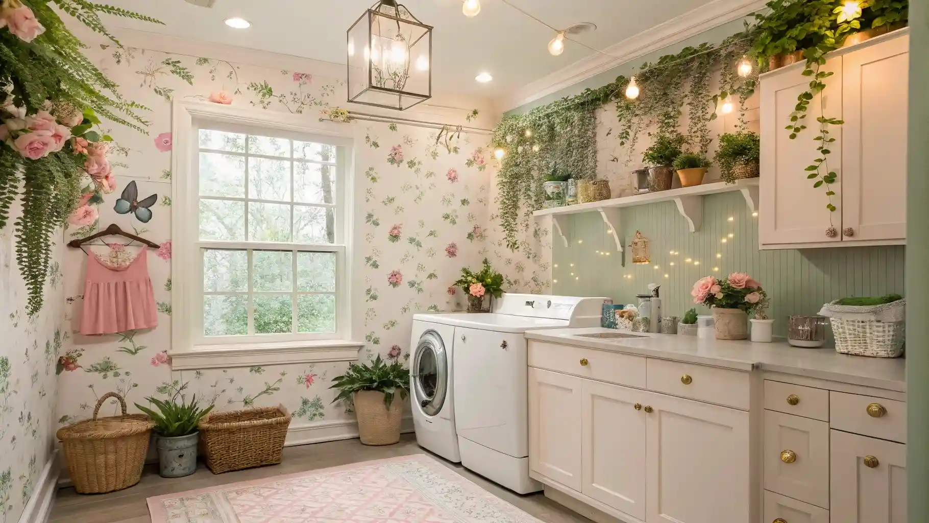 Enchanted Garden Laundry Nook
