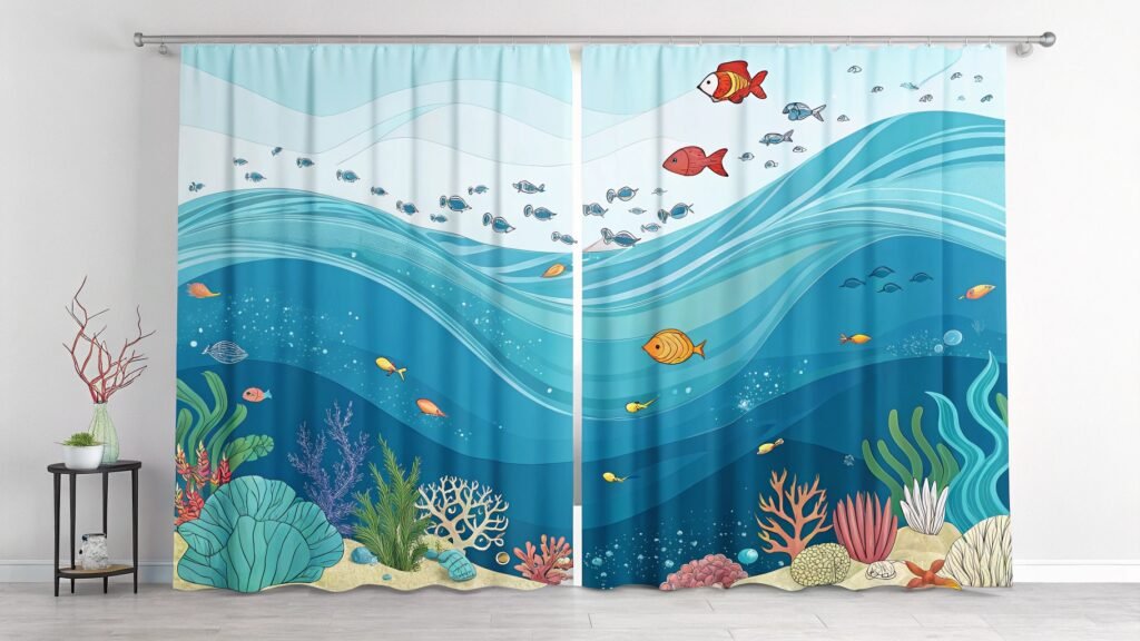 Explore Coastal Style with These Ocean Themed Curtain Ideas