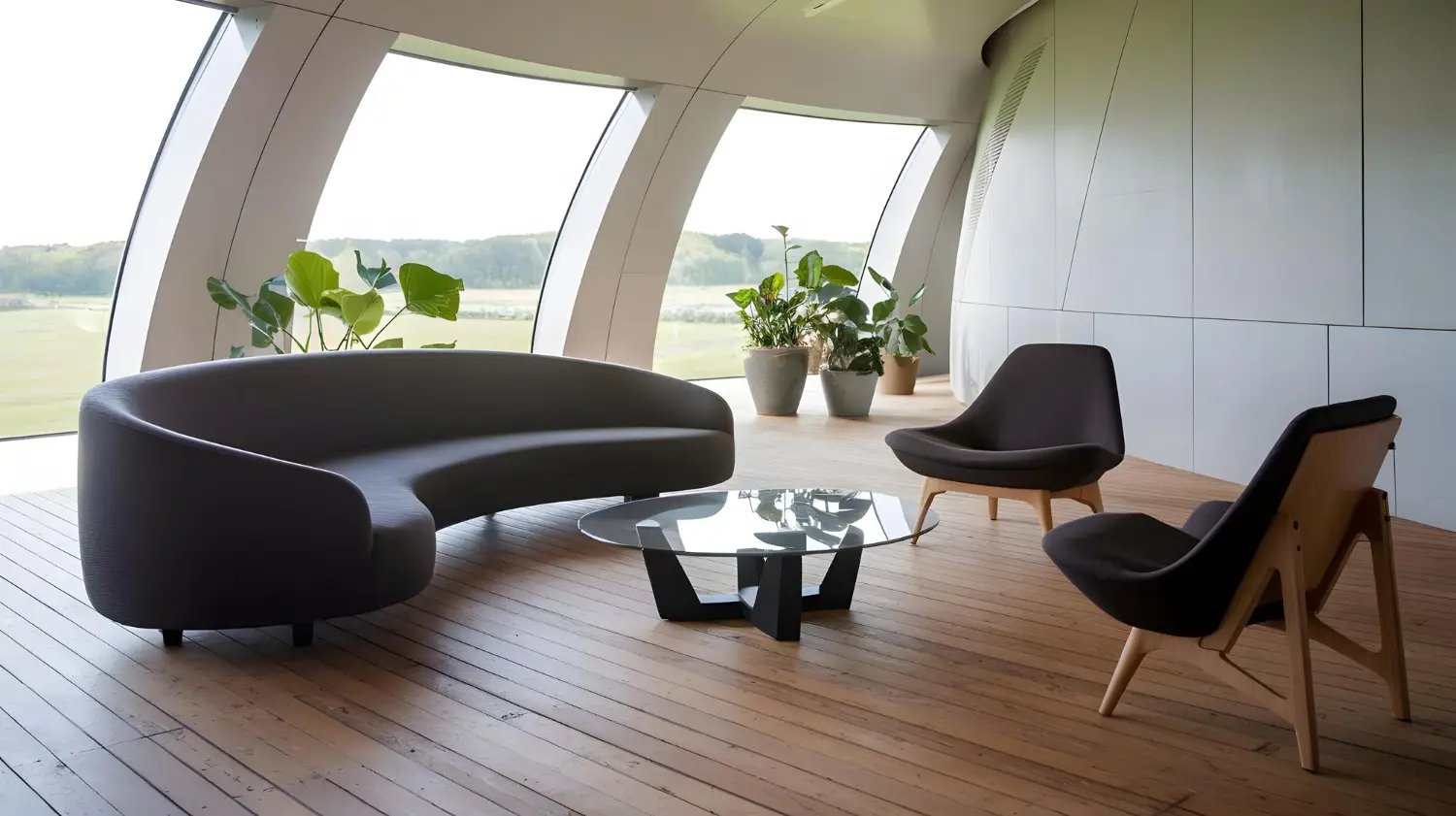 Fluid Forms Living Room Set