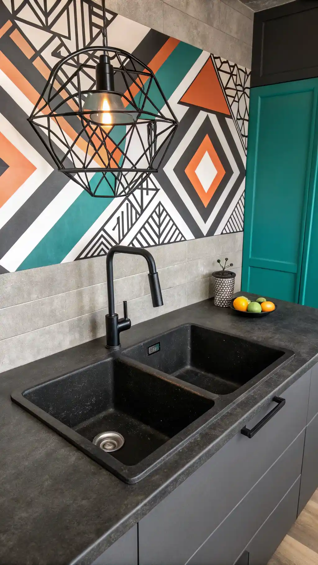 Geo-Boho Black Sink