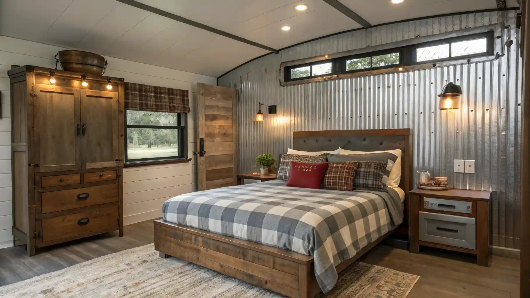Industrial Farmhouse Bedroom Design
