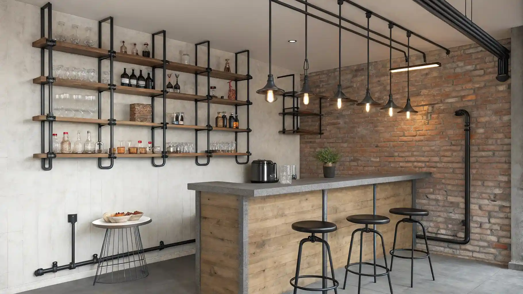 Industrial Loft Bar Station